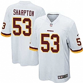 Nike Men & Women & Youth Redskins #53 Sharpton White Team Color Game Jersey,baseball caps,new era cap wholesale,wholesale hats